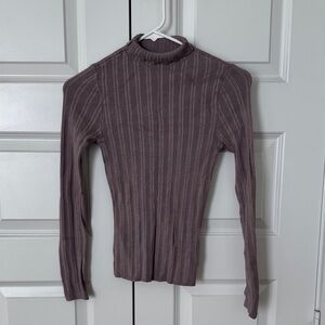Abercrombie & Fitch Ribbed Knit Sweater - Gray